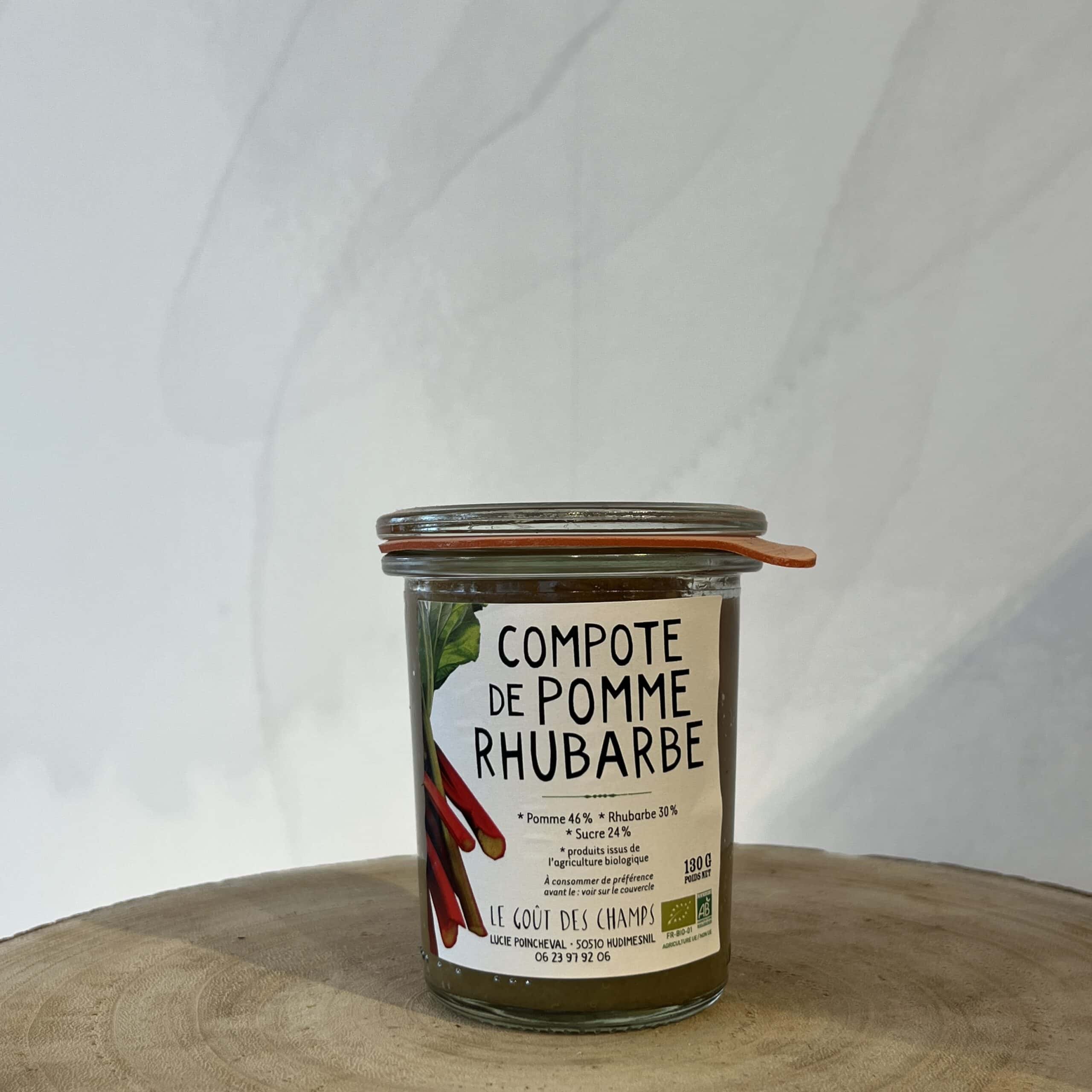 Image de Compote de pomme rhubarbe bio