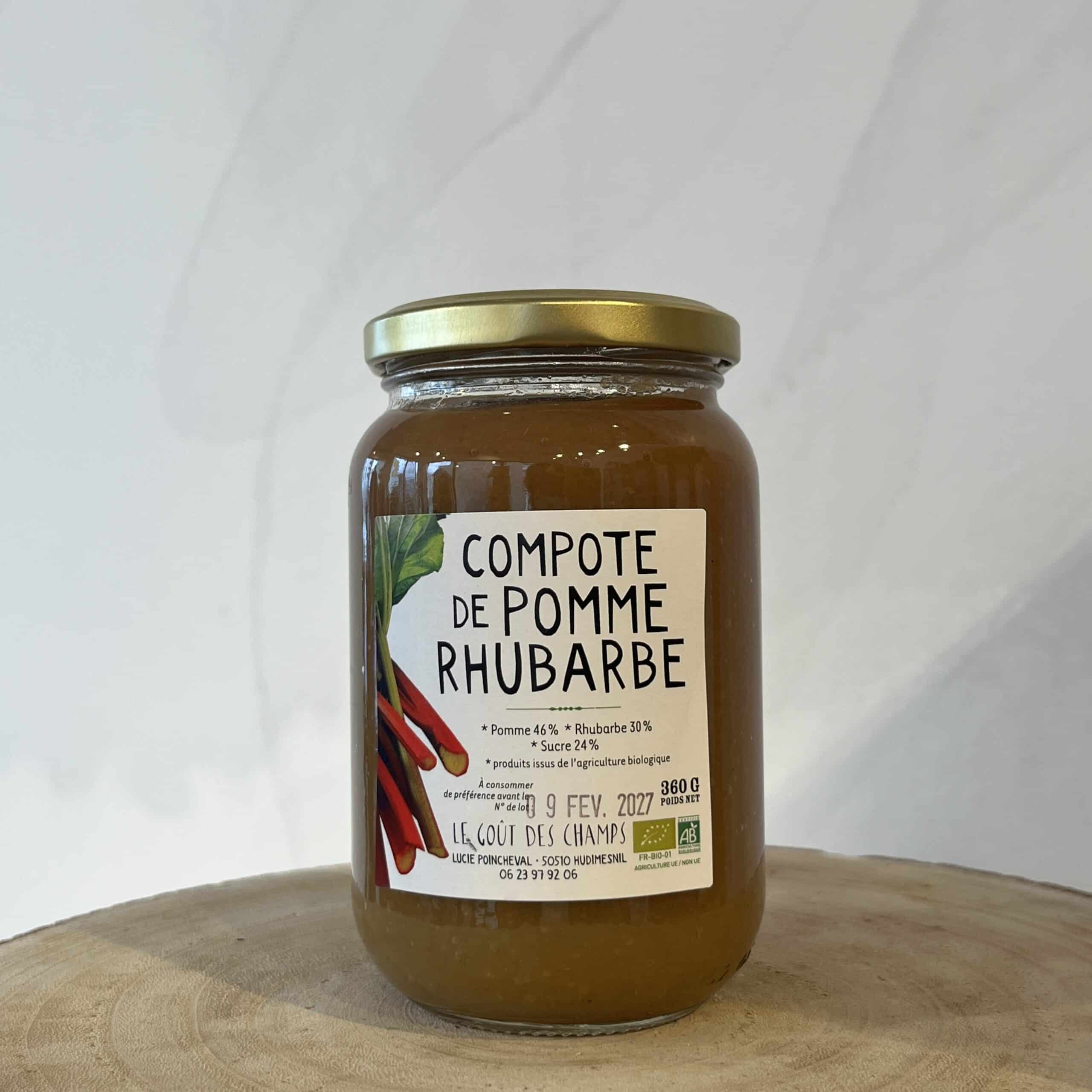 Image de Compote  de Pomme - Rhubarbe Bio